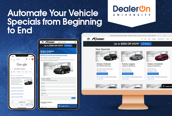 Automate Your Vehicle Specials