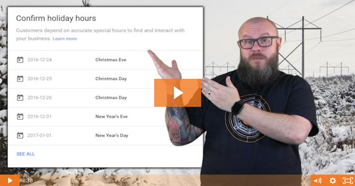 Update your holiday hours in Google!